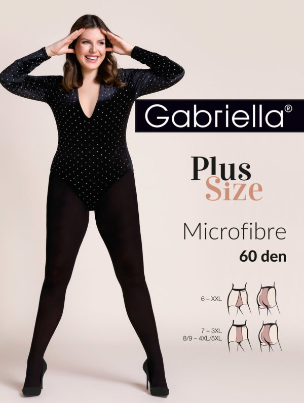 Gabriella Mikrokuitu Plus Size sukkahousu 60 den peittävä